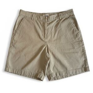 Vintage Ann Taylor Shorts Size 4 Khaki 100% Cotton Chino High Rise Hong Kong